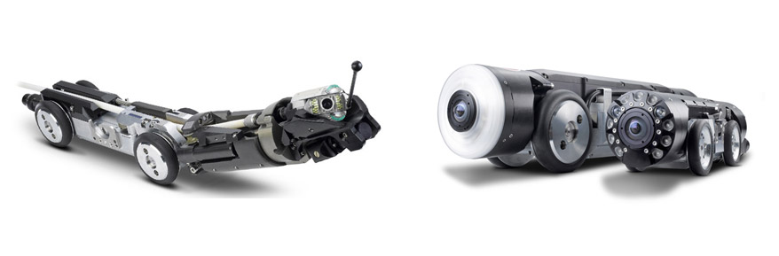Two 3D scanner robotic camera used for CCTV Pipe inspection